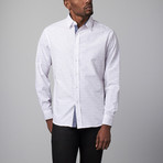 Laverne Long Sleeve Button-Up // White + Red (2XL)