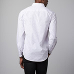 Laverne Long Sleeve Button-Up // White + Red (2XL)