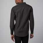 Wahr Long Sleeve Button-Up // Black + Red (L)