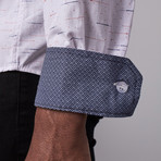 Laverne Long Sleeve Button-Up // White + Red (2XL)