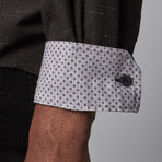 Wahr Long Sleeve Button-Up // Black + Red (L)