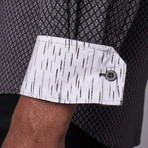 Interaffair // Hearst Long Sleeve Button-Up // Black + White (2XL)