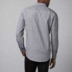 Interaffair // Cabell Long Sleeve Button-Up // Black + White (XL)