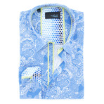 Paisley Button-Up // Blue (XL)