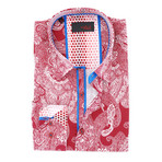 Eight-X // Paisley Button-Up // Red (S)