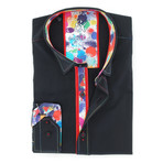 Eight-X // Slim Fit Button-Up Shirt // Black (2XL)