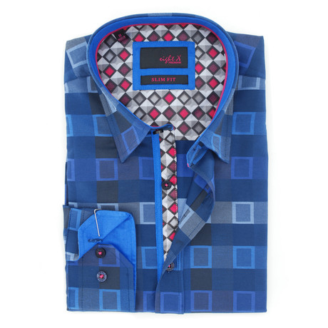 Eight-X // Slim Fit Button-Up // Blue (3XL)