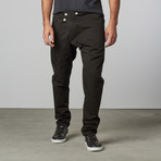 Folded Regular Fit Chino Trouser // Black (36WX32L)