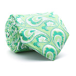 Handmade Tie // Green Paisley