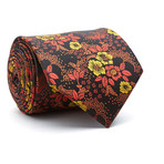 Handmade Tie // Yellow + Red Floral