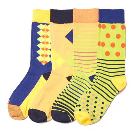 Dress Socks // Engineered Dots + Geometric // Pack of 4