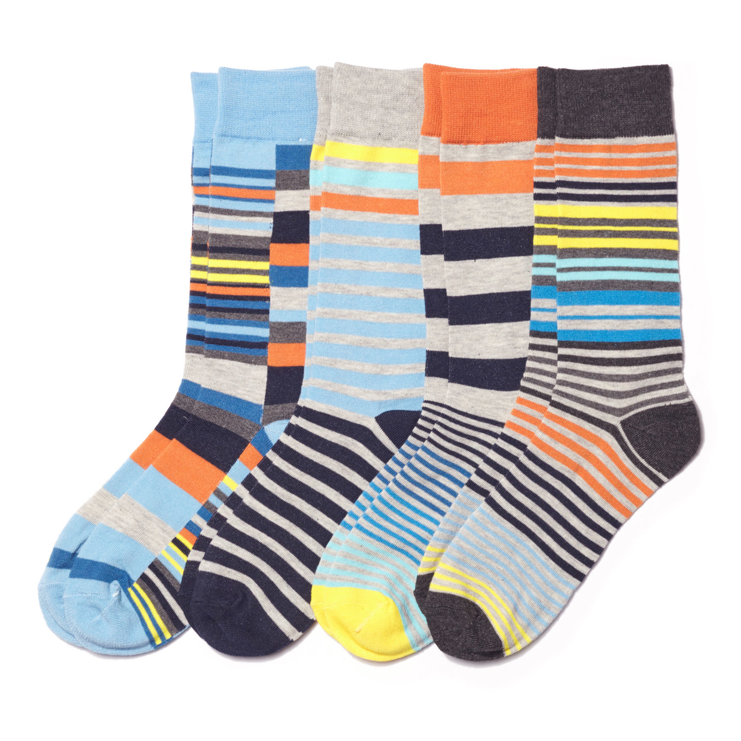 Colorblock Sock // Multi // Pack of 4 - Basic/Outfitters - Touch of Modern