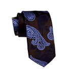 Paisley Tie // Brown + Blue