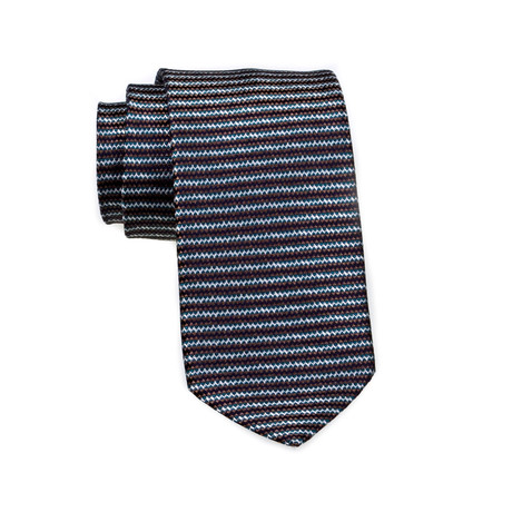 Striped Tie // Brown + Blue