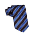 Classic Tie // Black + Blue Stripe