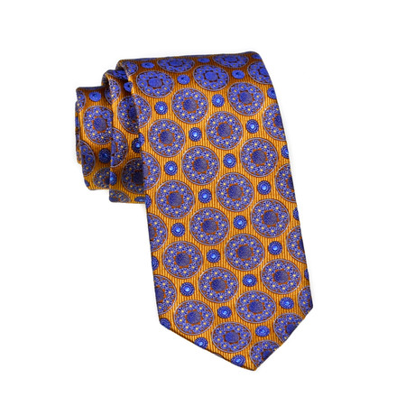 Floral Tie // Orange + Blue