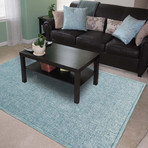 Idina Area Rug // Teal Gray (2'L x 3'W)