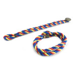 Brass Button Paracord Bracelet // Multicolor