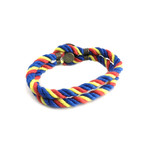 Brass Button Paracord Bracelet // Multicolor