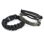 AMiGAZ // Paracord Slider Buckle // Black + Army // Set of 3