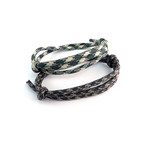 Paracord Double Slider // Set of 2 (Blue + Brown Camo)