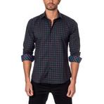 Crossing Square Button-Up Shirt // Midnight (S)