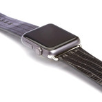 Apple Watch Alligator Strap (Azure Black)