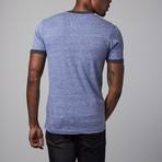 CBGB Always Hard Ringer T-Shirt  // Royal + Indigo (L)