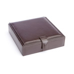 Watch + Cufflink Travel Case (Chestnut Brown)