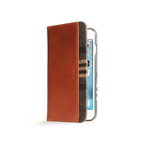 New Slipcase Series iPhone Case // Black + Brown Plaid (iPhone 7)