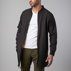 Nothin but Net // Long Bomber Jacket // Black (S)