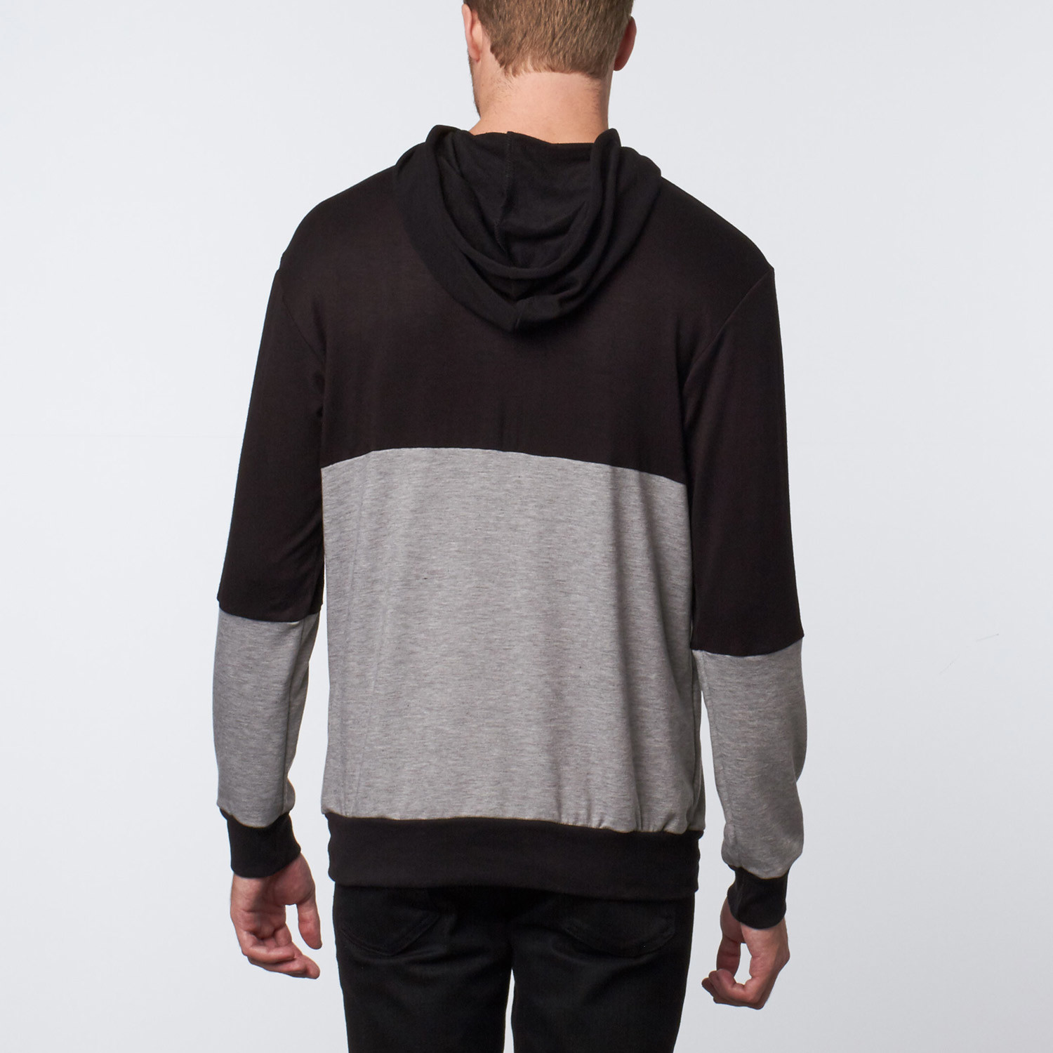 PHC Colorblock Hoodie // Black + Grey (S) - Kinetix - Touch of Modern