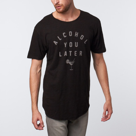 Alcohol You Later Graphic T-Shirt // Black (S)