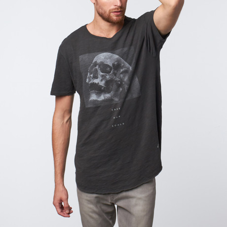Skull Flag Graphic T-Shirt // Vintage Black (S)