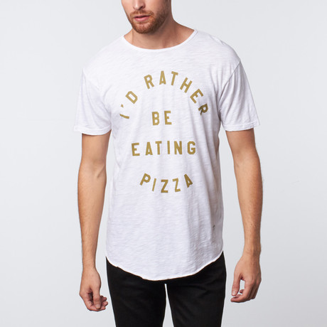 Pizza Graphic T-Shirt // White (S)