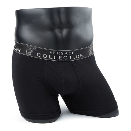 Versace // Knit Boxer Brief // Black (XS)