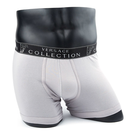 Versace // Knit Boxer Brief // Grey (S)