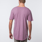 4 Corners V-Neck T-Shirt // Plum (S)