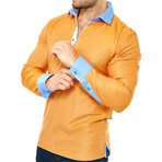 Long-Sleeve Polo // Orange (S)