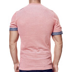Maceoo // Short-Sleeve V-Neck // Peach (M)