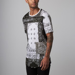 Reason // Legacy Paisley Tee // Black + White (L)