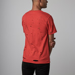 Reason // Kingston Destroyed Short-Sleeve Tee // Red (M)