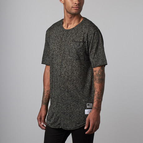 Malcom Split Marl Tee // Black (XS)