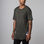 Malcom Split Marl Tee // Black (S)