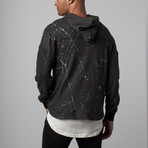 Reason // Cypress Splatter Moto Hoodie // Charcoal (2XL)