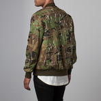 Reason // Militia Splatter Bomber Jacket  // Camo (M)