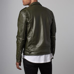 Detention Biker Jacket // Olive (L)