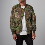 Reason // Militia Splatter Bomber Jacket  // Camo (M)
