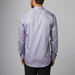 Plaid Placket Button-Up Shirt // Grey (M)