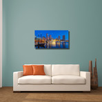 Boston // Night Skyline (16"L x 30"H x 0.75"D)